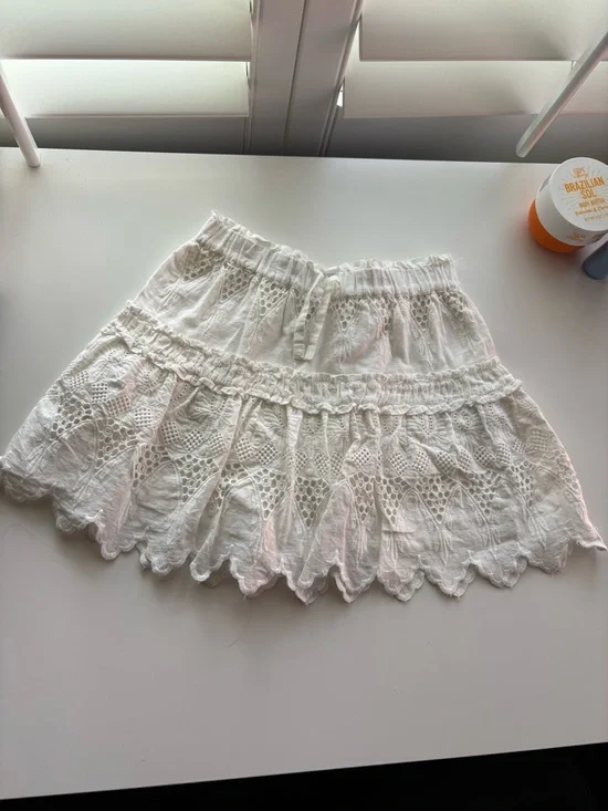 Zara Girls’ Eyelet White Skirt 9-10 - Picture 2 of 5